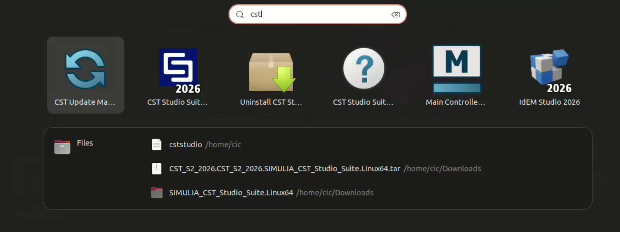 Launch CST Studio Suite from Ubuntu application menu