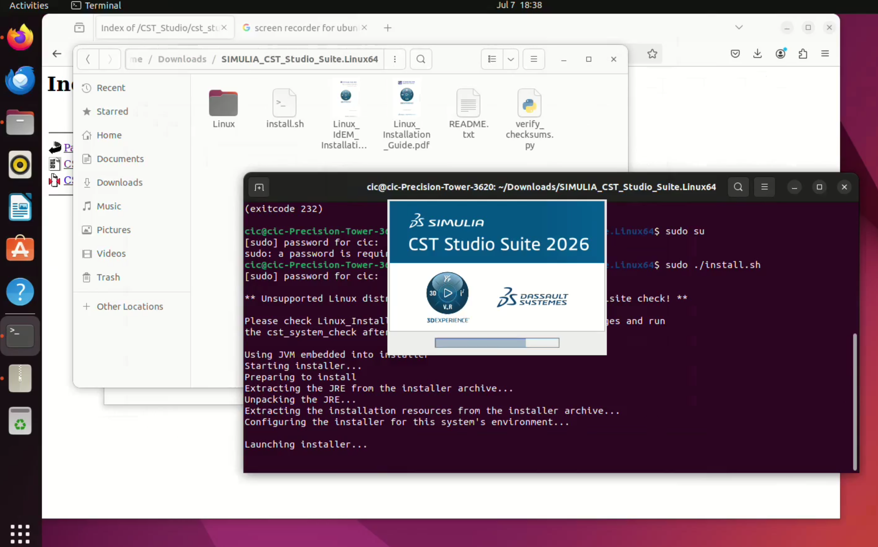 CST Studio Suite installer splash screen