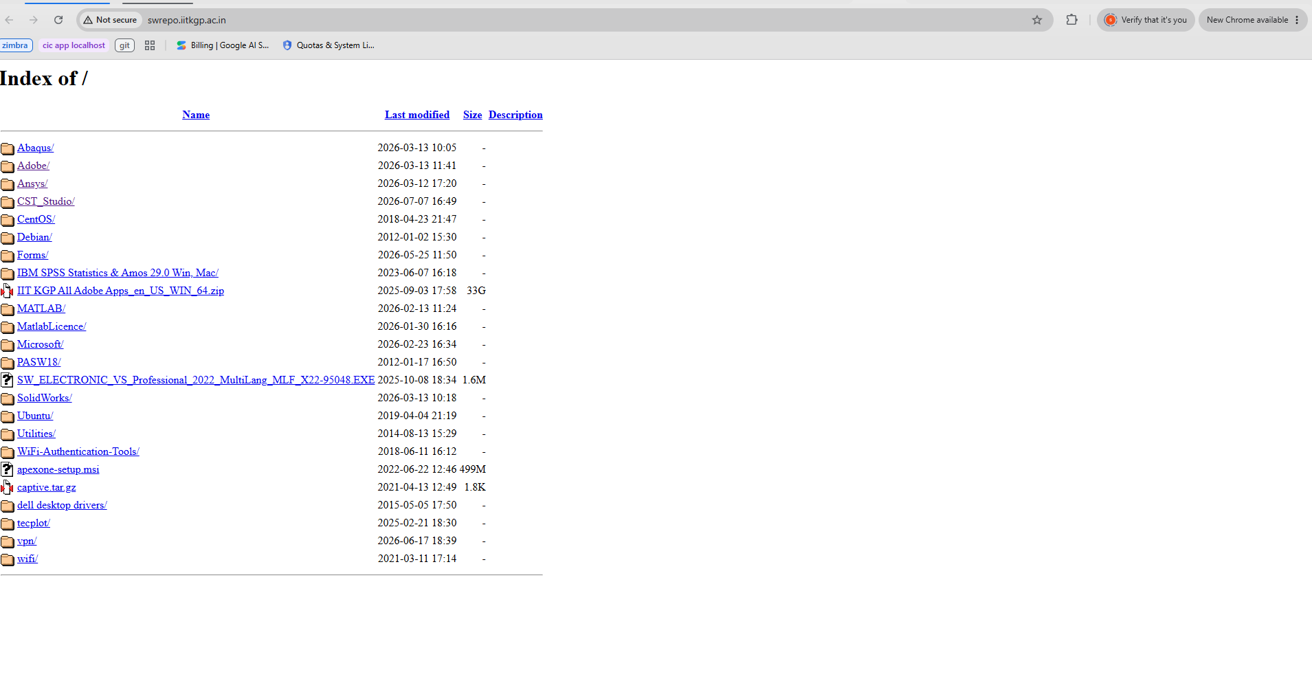 CIC software repository CST Studio folder