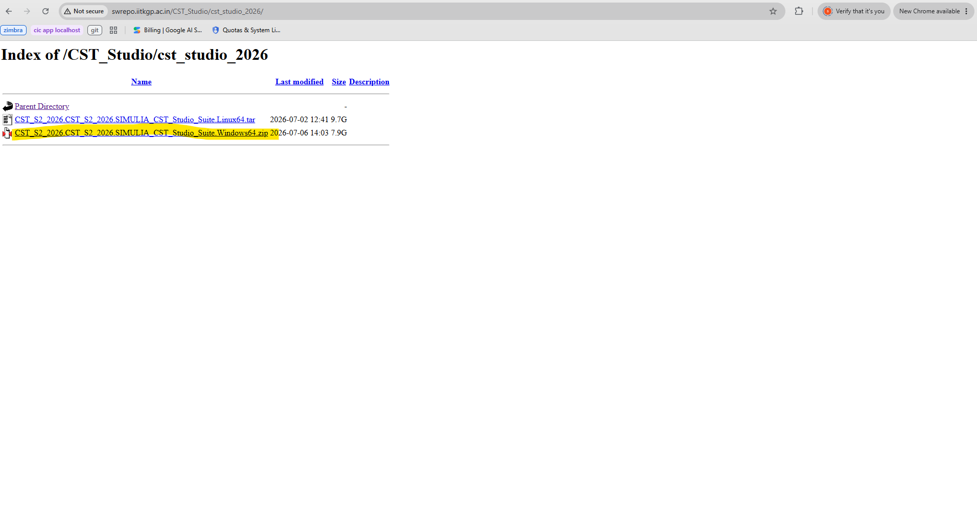 CST Studio 2026 Windows installer archive